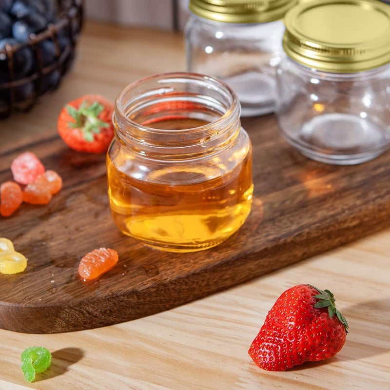 Encheng 8 oz Glass Jars With Lids,Ball Regular Mouth Mason Jars For Storage,Canning Jars For Caviar,Herb,Jelly,Jams,Honey,Dishware Safe,Set Of 24 - Image 5